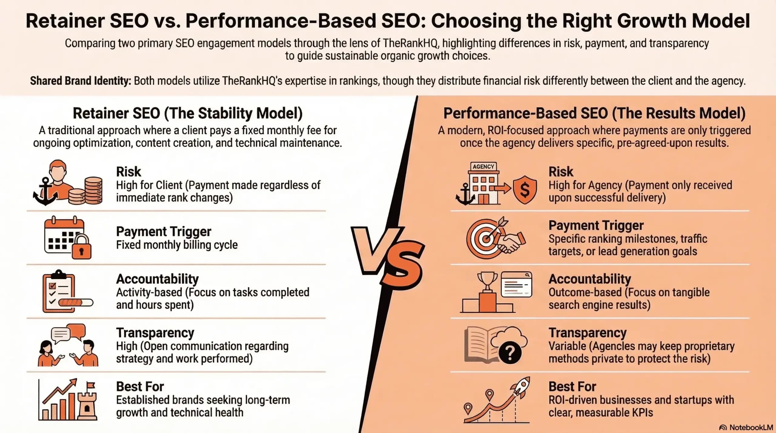 Traditional Retainer SEO Vs performance based SEO