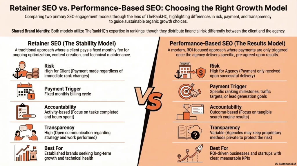 Traditional Retainer SEO Vs performance based SEO
