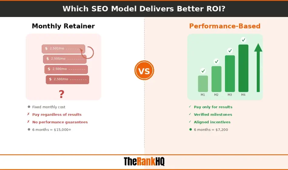 Performance-based SEO vs monthly retainer SEO comparison guide